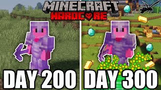 I Survived 300 Days in HARDCORE Minecraft... And Here's What Happened