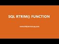 SQL RTRIM() Function