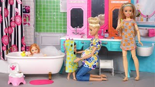 Barbie & Ken Doll Family Playground Fun & Night Routine