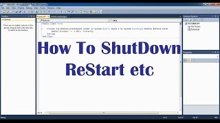 Shutdown, Restart Program in visual basic .net (Visual Studio)
