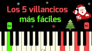 Villancicos FÁCILES en piano 🎹 y guitarra 🎸 tutorial con notas y acordes de canciones navideñas.