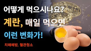 계란 그냥 먹지 마세요! 이거랑 같이 현명하게 드세요(치매예방, 혈관청소)