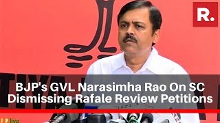 BJP's GVL Narasimha Rao Speaks To Media As Supreme Court Dismisses Rafale Review Petitions