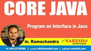 Core Java Tutorials | Program on Interfaces in Java | Mr.Ramchander