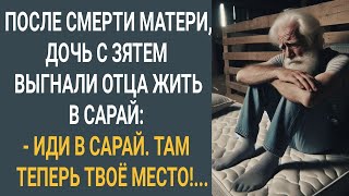 После смерти матери, дочь с зятем выгнали отца жить в сарай: \