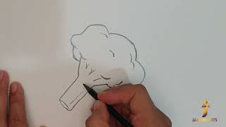 how to draw a Broccoli for beginners /Step by Step/ drawing tutorial
