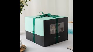 Corrugated rigid Box Packaging box Paper package paper box folding Creative packaging box Cake box