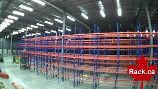 Canadian Rack - pallet racking installation time lapse video