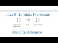 Lambda Expressions in Java 8 | Basic to Details | Java 8 Features | Crash Course | Lambda Basics