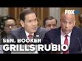 Sen  Booker grills Rubio in fiery Iran War hearing