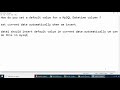 set a default value for a MySQL Datetime column