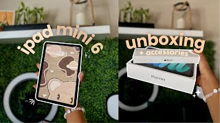 IPAD MINI 6 unboxing \u0026 accessories + customizing my home screen