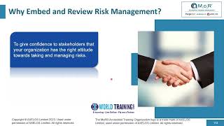 Embedding _Reviewing RIsk Management | Management of Risk (M_o_R)| PeopleCert |1WorldTraining.com |