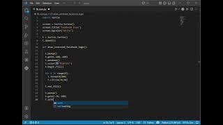 How to Draw a Centered Facebook Logo using Python Turtle | Step-by-Step Tutorial