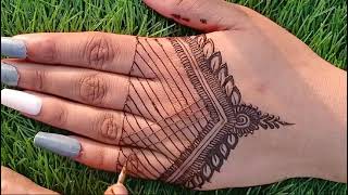 Stylish Net Finger Mehndi Design✨️| Step by step Full Tutorial | Heenacreation❤️