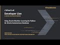 Hands-On Lab using Oracle Machine Learning for Python on Autonomous Database