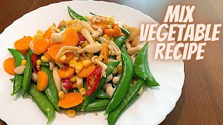 MIX VEGETABLE STIR FRY RECIPE | MIXED VEGETABLE RECIPE | VEGETARIAN RECIPES CHINESE STYLE