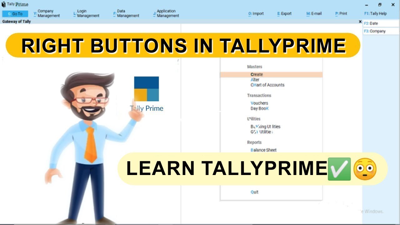 Right Buttons In Tallyprime Learn Tallyprime Tally Prime