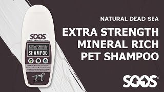 Natural Dead Sea Extra Strength Mineral Rich Pet Shampoo for Dogs \u0026 Cats - Soos Pets by Soos Brands