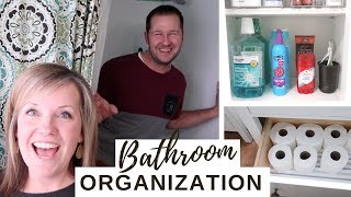 🛁 Small Bathroom Declutter + Organization (Minimalist Family Life 2019)