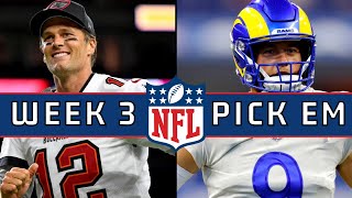 NFL Week 3 2021 Picks Straight up and Against The Spread