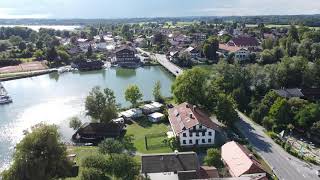 SEEBRUCK CHIEMSEE Deutschland Bayern Alpen Germany Bavaria Alps by Drone Dji Mavic Mini