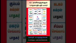 12- ராசிகளுக்கும், லக்னங்களுக்கும் பாதகாதிபதி யார்? #9629865348 #jothidam