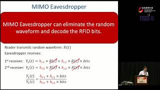 NSDI '15 - Securing RFIDs by Randomizing the Modulation and Channel