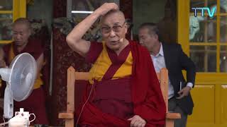 His Holiness the Dalai Lama meeting with foreigners and Indian devotees