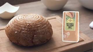 Bio-Dinkelvollkornbrot Backvideo der Rosenfellner Mühle