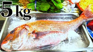 【デカ盛り】一流中華料理人は5kgの鯛をどう調理する?【vs 大食いYouTuber #6】Top chefs cook a big Japanse fish(sea bream)