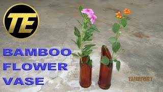 How to make a Bamboo flower vase