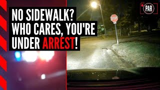 Cop arrested a man for not walking on a sidewalk, but he didn't know anyone would see this video