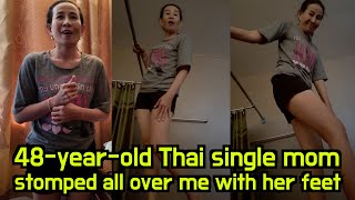 Weird massage ignored by Google Maps, 48-year-old Thai single mom stomped all over me with her feet