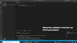 TypeError [ERR_INVALID_CALLBACK]: Callback must be a function. Received undefined