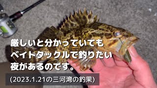 やっぱりベイトで釣りたくてわざわざ茨の道を進むのはMでしょうか？(2023.1.21の三河湾の釣果)