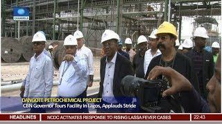 Dangote Refinery: CBN Governor Tours Facility In Lagos, Applauds Stride