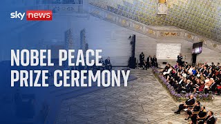 The 2024 Nobel Peace Prize ceremony in Norway