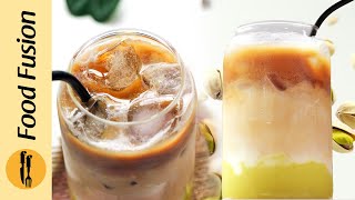 Iced Pistachio Latte Recipe by Food Fusion