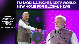 PM Modi launches NDTV World, New Home For Global News At #NDTVWorldSummit