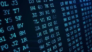 Hexadecimal Abstract Blue Code Running Stock Motion Graphics