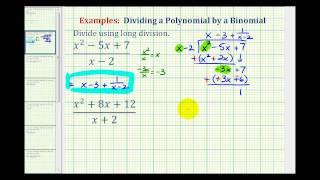 Ex 1: Divide a Trinomial by a Binomial Using Long Division