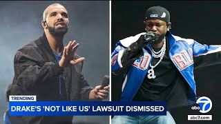 Drake's 'Not Like Us' defamation case dismissed by federal judge