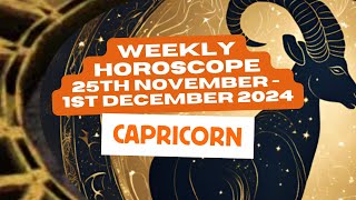 Capricorn Horoscope Weekly Astrology 25th November - 1st December 2024