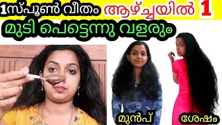 ഇത് ഒരു സ്പൂൺ വീതം ആഴ്ച്ചയിൽ ഒരിക്കൽ പുരട്ടു മുടി വേഗം കരുത്തോടെ വളരും #homemadeHairgrowthcream