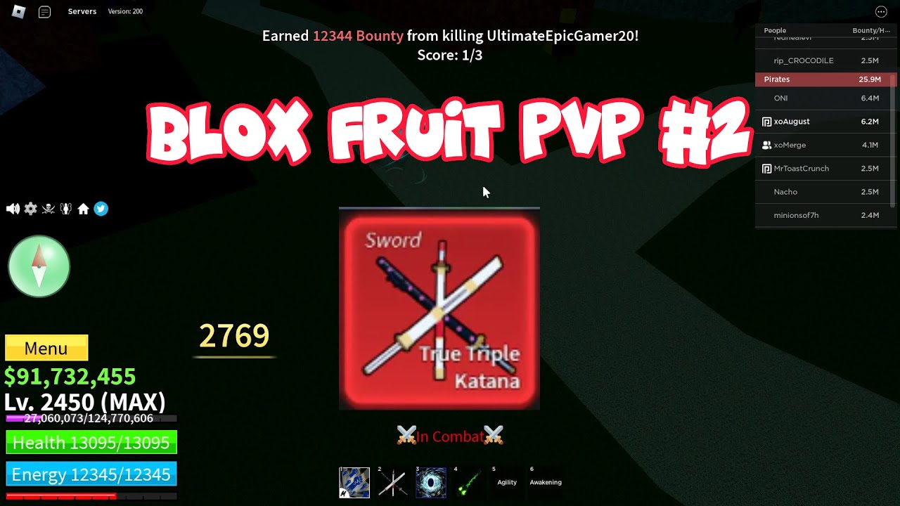 Blox Fruit Pvp 2 Youtube