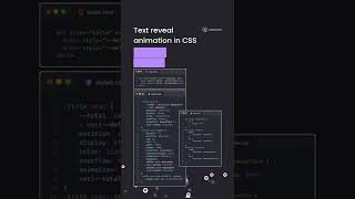 CSS Text Reveal Animation | CSS effects