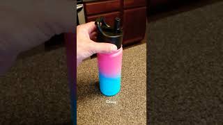 Water Bottle with Narrow Mouth Straw Lid Metal #shorts #viral #tiktok #music #funny #trending #reels