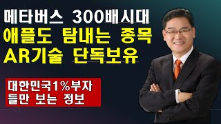 [박병주 주식투어](21.11.11)애플 욕심을 낼 AR기술 단독보유기업 공개 ,인터넷시대승자 250배 상승, 메타버스시대  300배이상,, 지금 놓치면 땅을 치고 후회함#메타버스