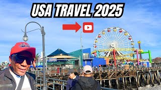 Americans West Coast Famous Tourist Attraction Pier with Roller Coaster - USA Travel Guide 2025